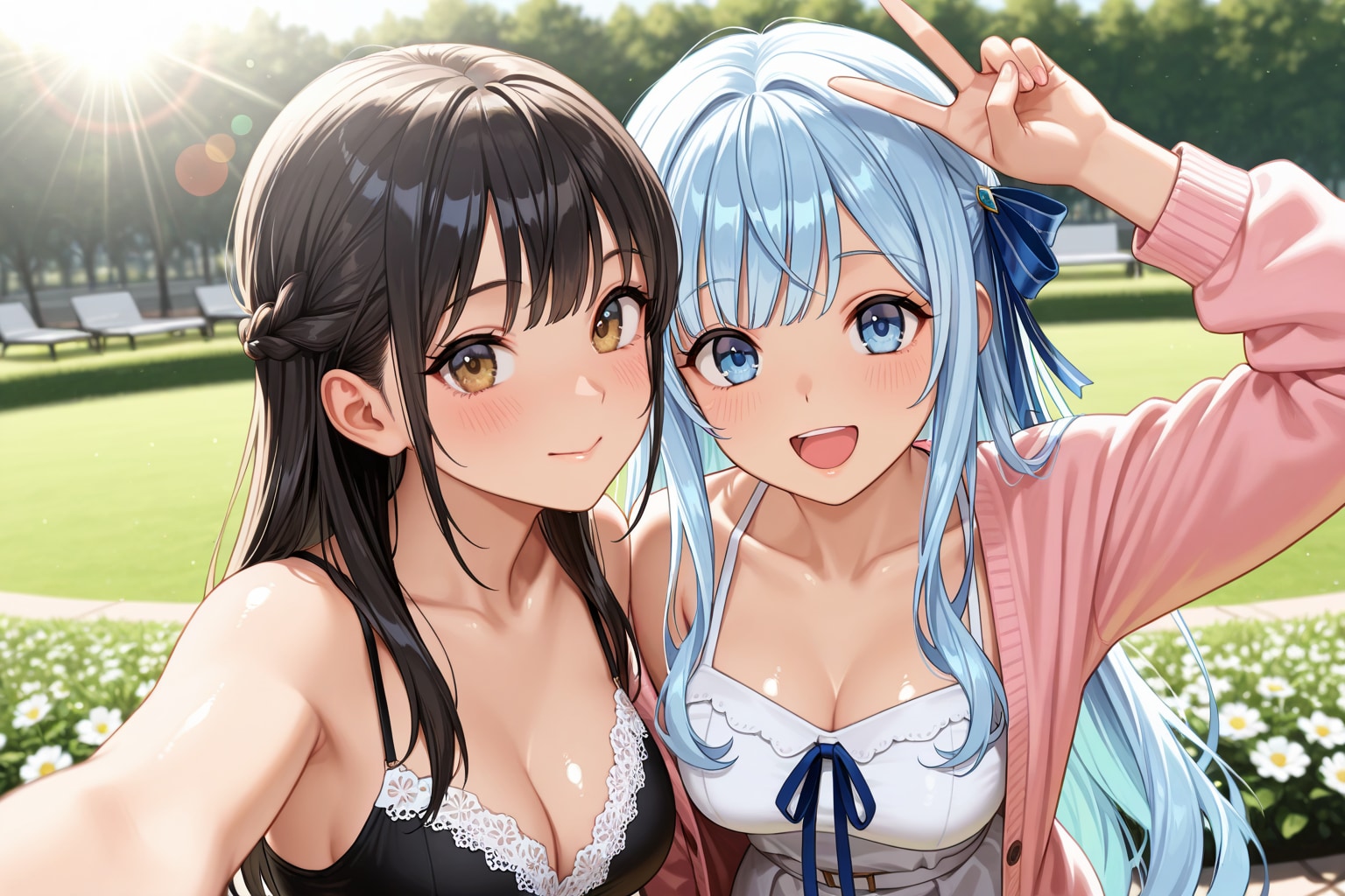優葵ちゃんと私ちゃんのツーショット♡