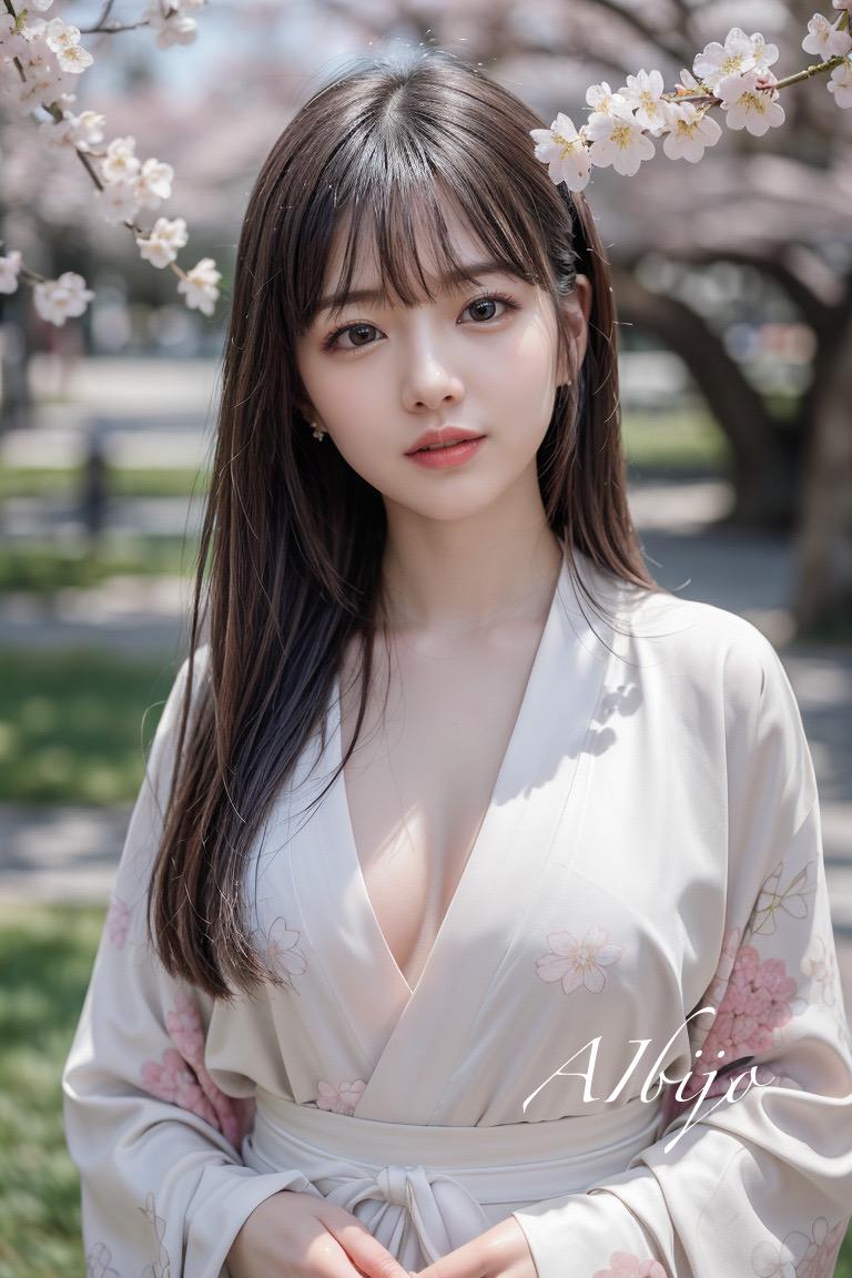 桜x美女