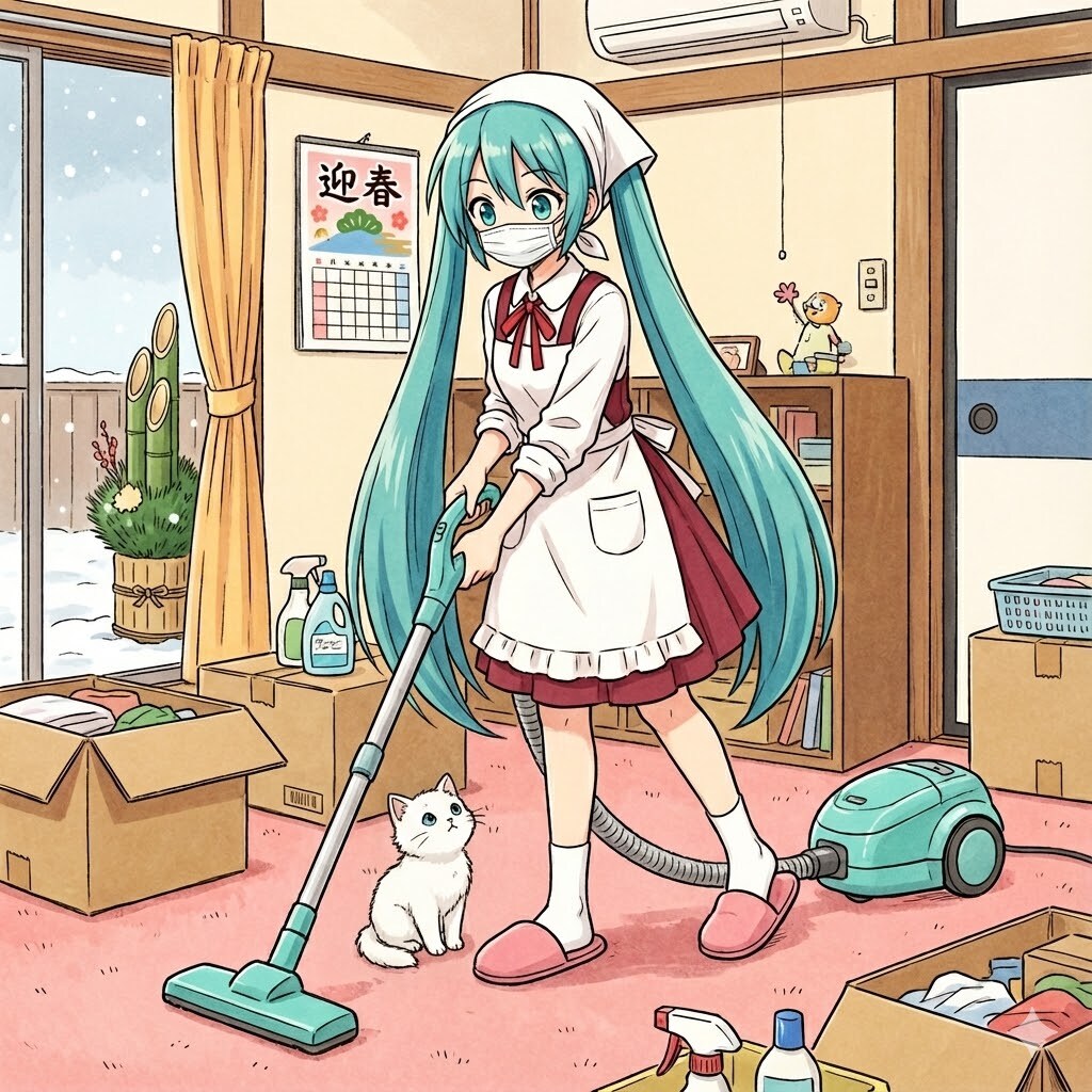 年末大掃除 | の人気AIイラスト・グラビア