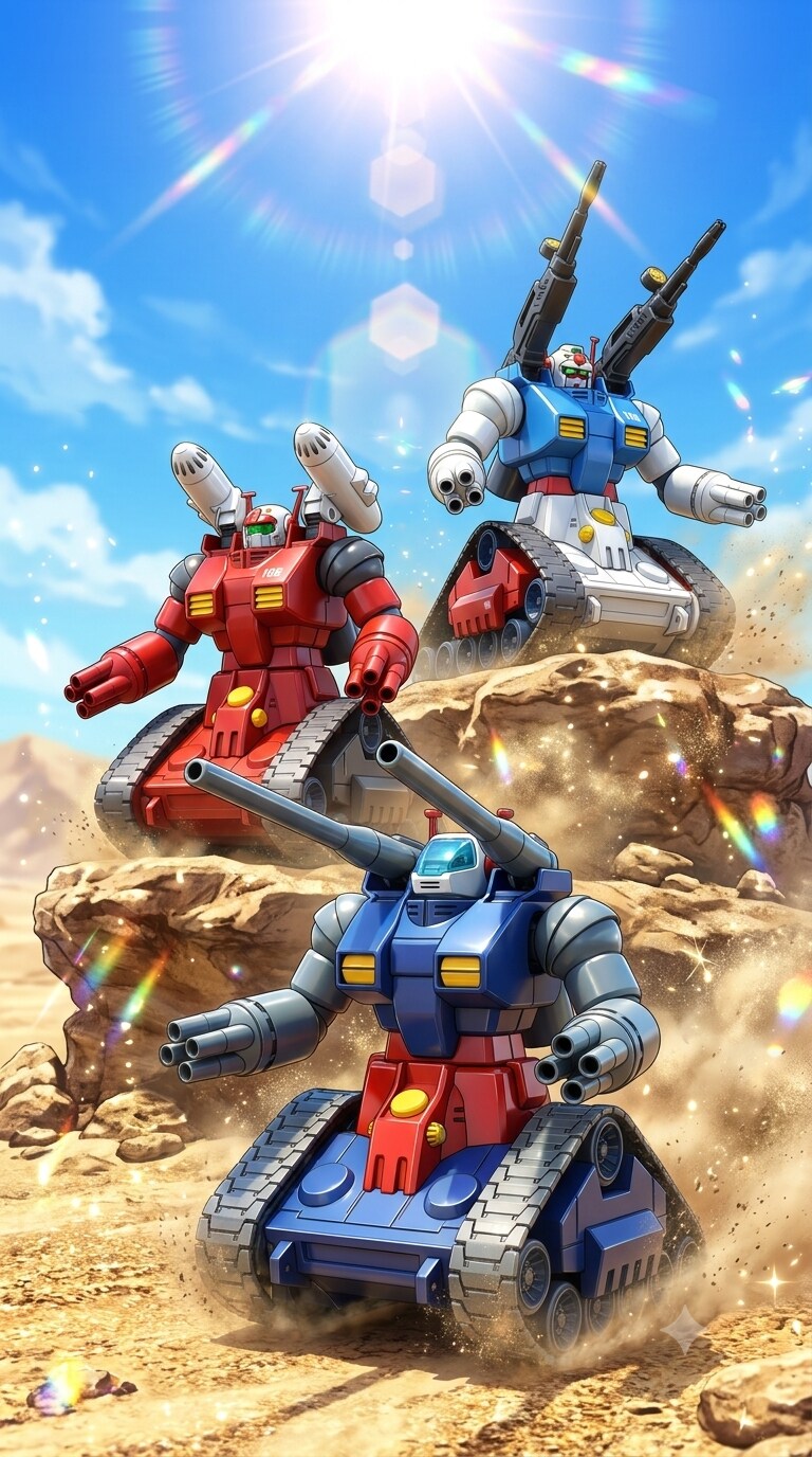 ガンダム・タンク　ガンキャノン・タンク　ガンタンク | の人気AIイラスト・グラビア