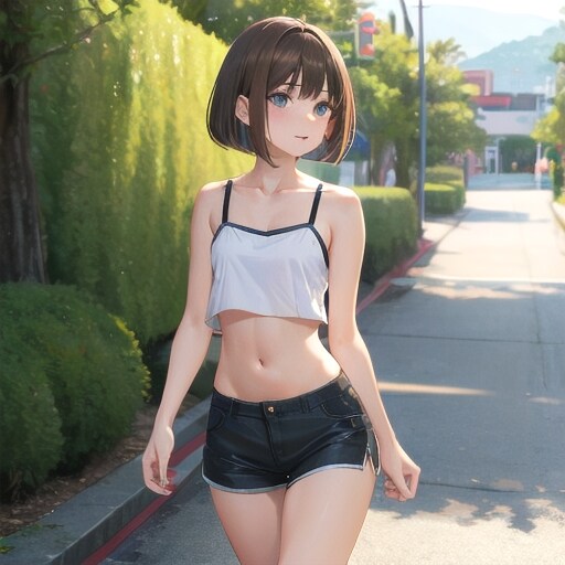 小柄な茶髪ボブ
