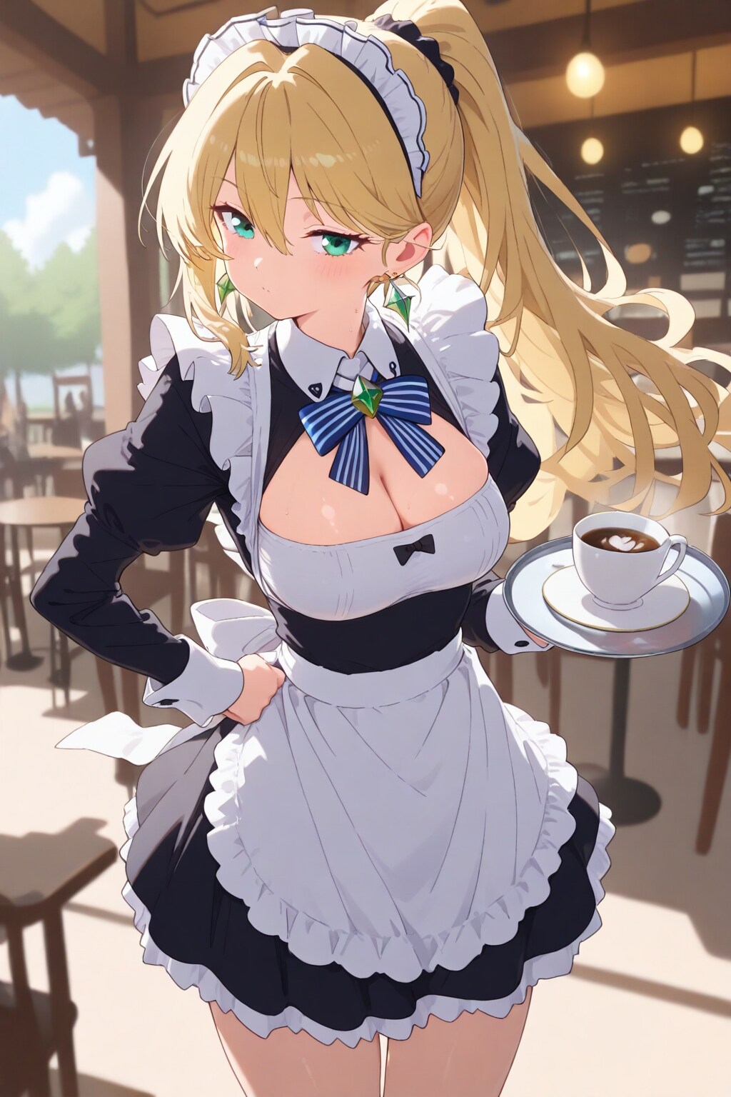 金髪ポニーテールの美少女メイド　ー #BUTTR 試作 Ver.02ー