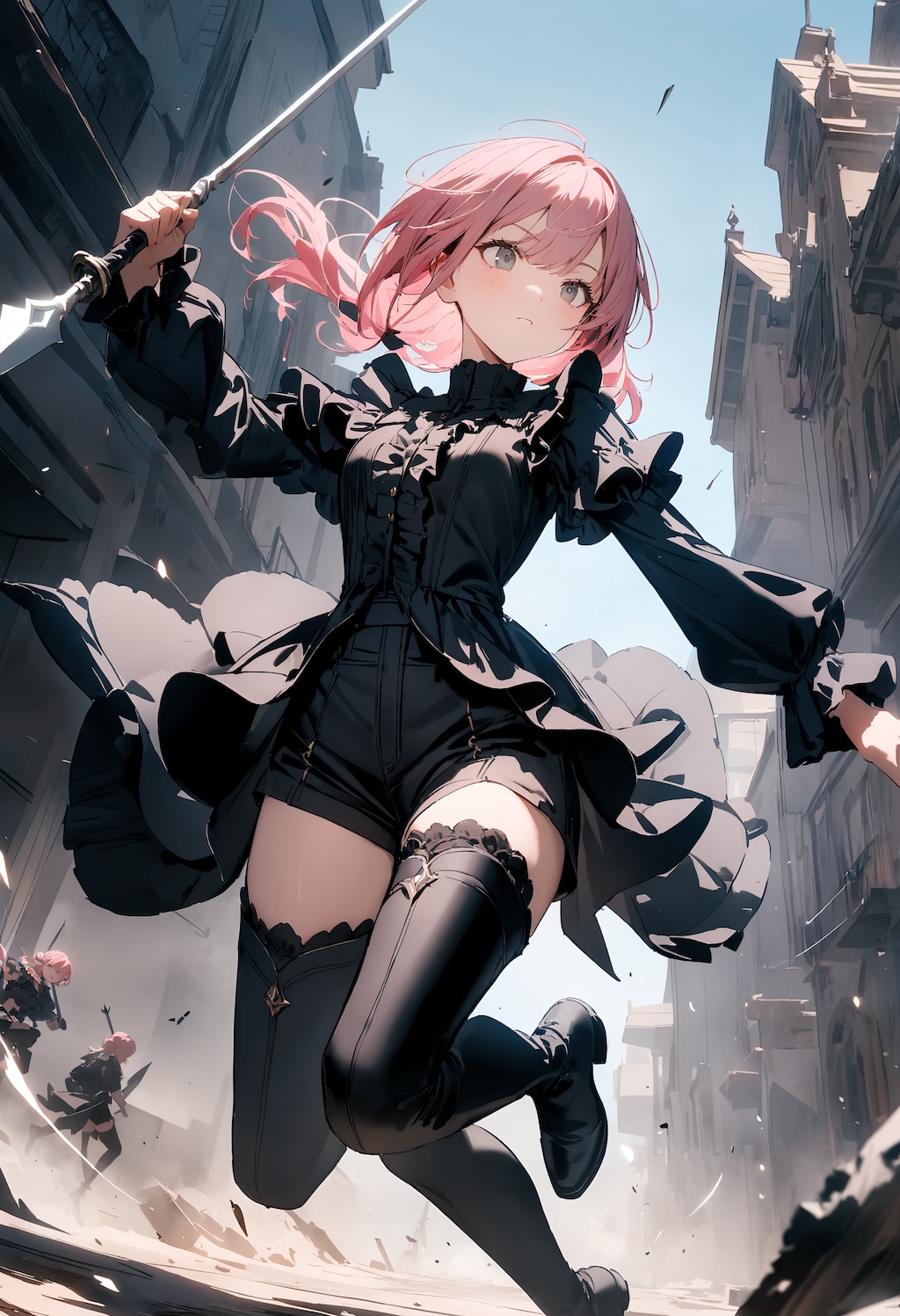 こんなファンタジっ娘にはサイハイブーツがよく似合う