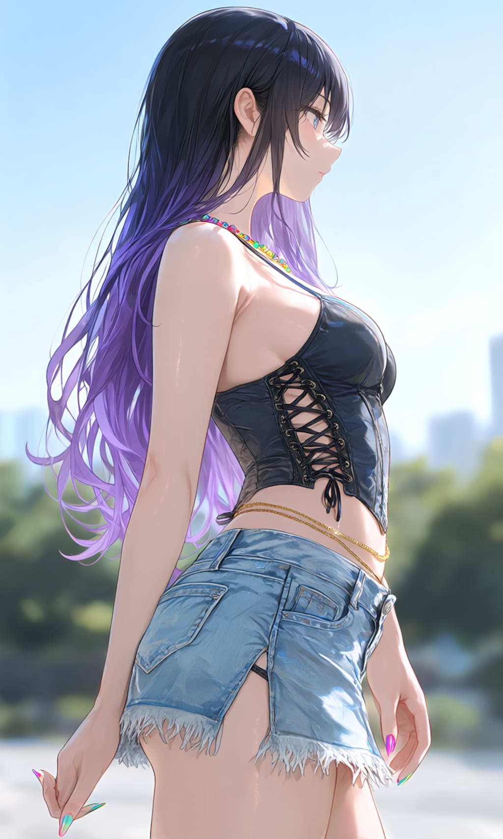 黒髪ギャル