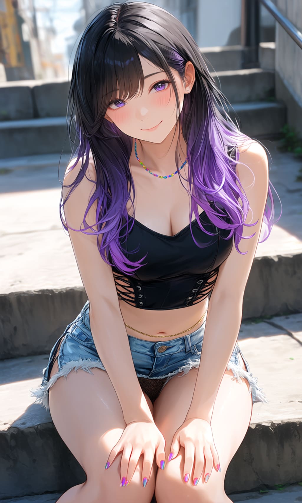 黒髪ギャル