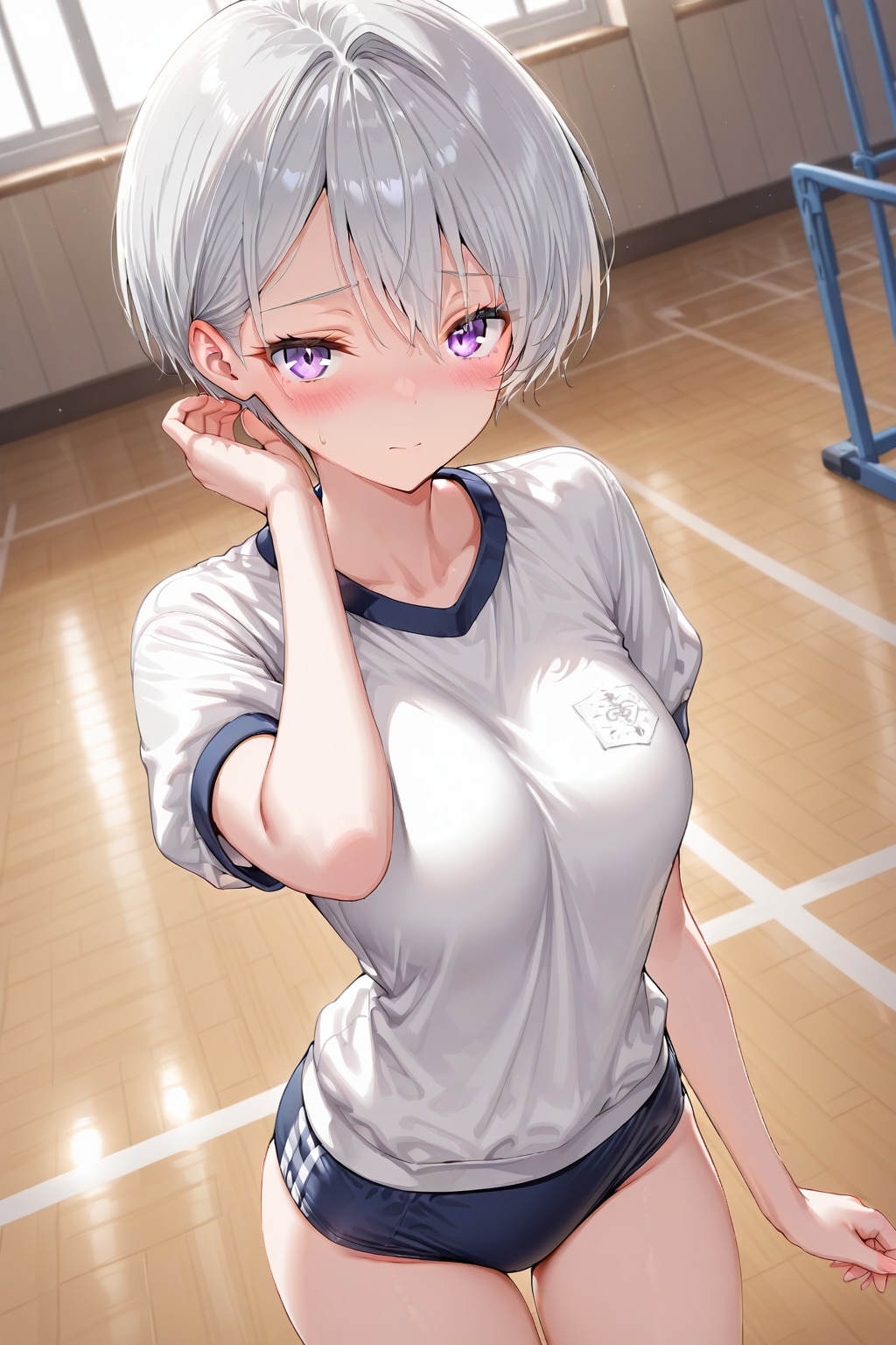 (1233)銀髪ちゃん体操服