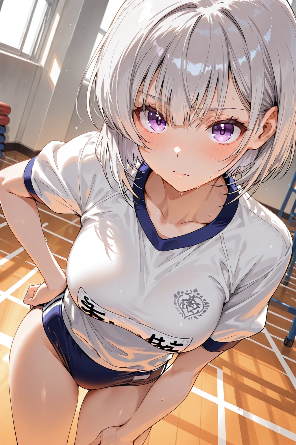 (1233)銀髪ちゃん体操服