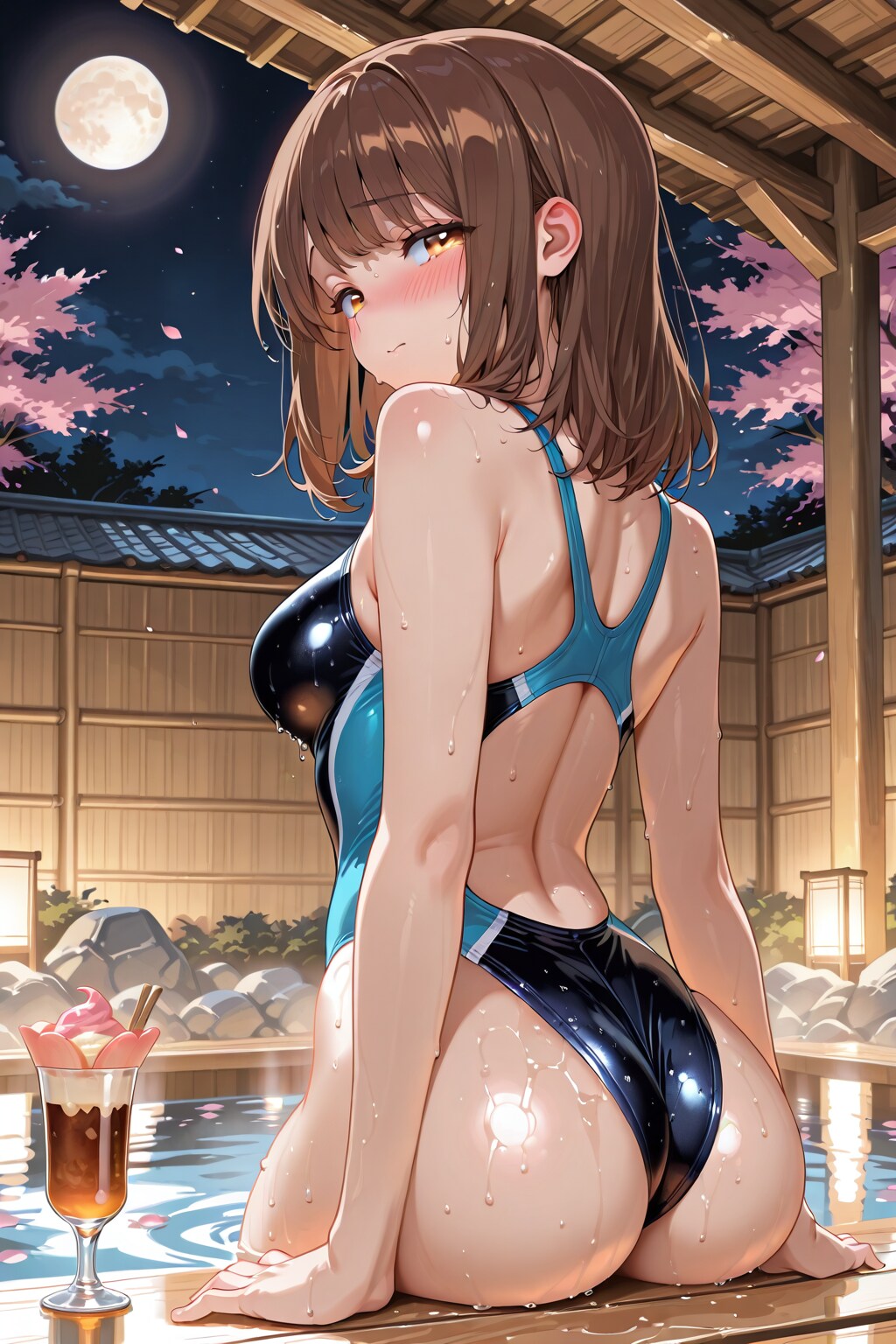 競泳水着の心実を後ろから(ちちぷい版)