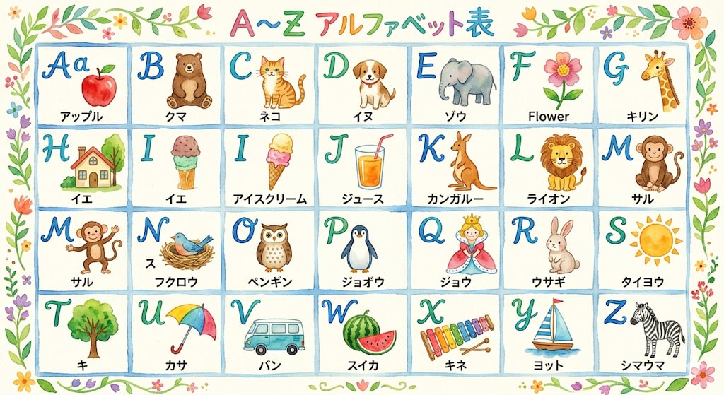 15.「あ」→「アルファベット」HD,Y、K　（黒猫）