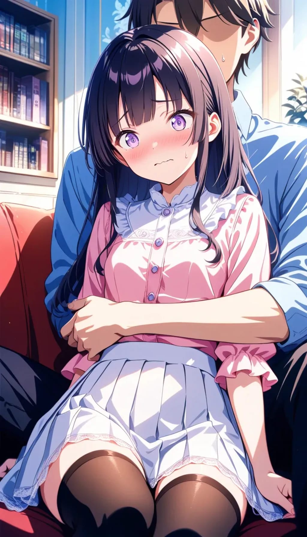 ホラー映画鑑賞『ね、ねえ、怖くはないけど、絶対側にいてよ！？』カイリ（妹ちゃん）