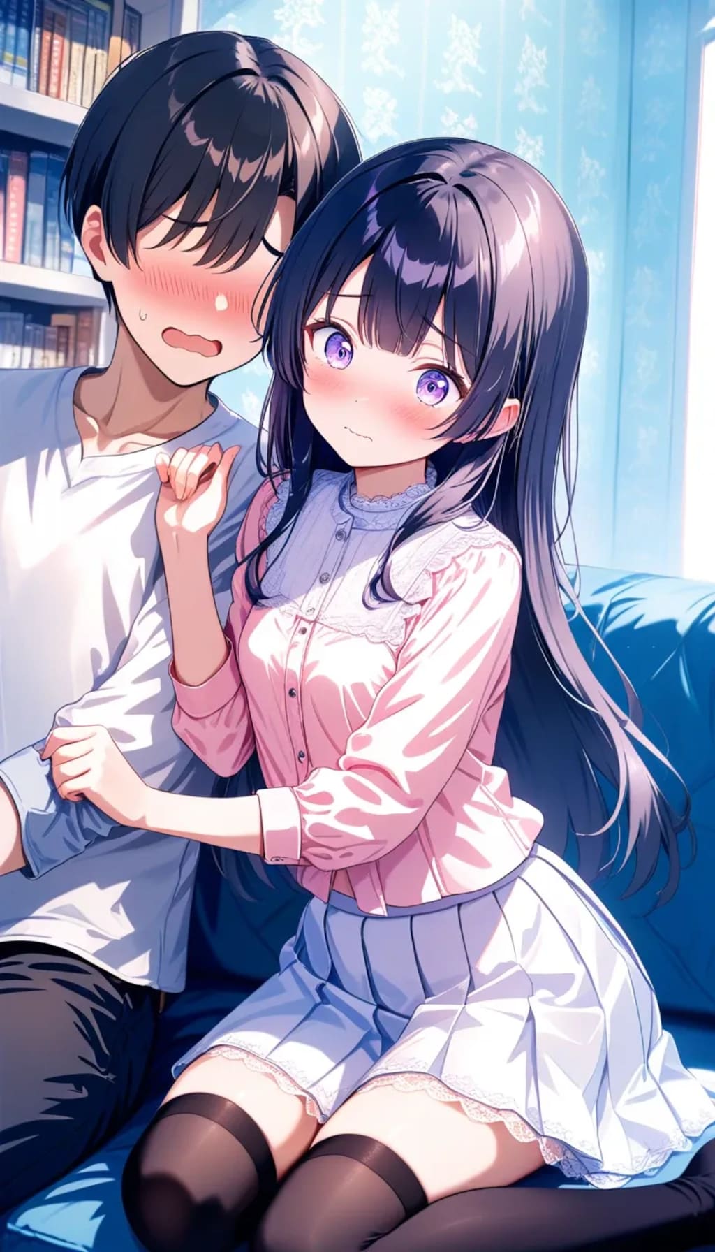 ホラー映画鑑賞『ね、ねえ、怖くはないけど、絶対側にいてよ！？』カイリ（妹ちゃん）