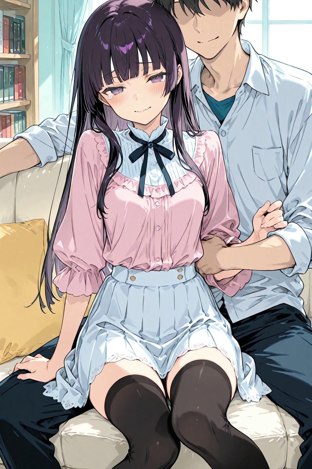 ホラー映画鑑賞『ね、ねえ、怖くはないけど、絶対側にいてよ！？』カイリ（妹ちゃん）