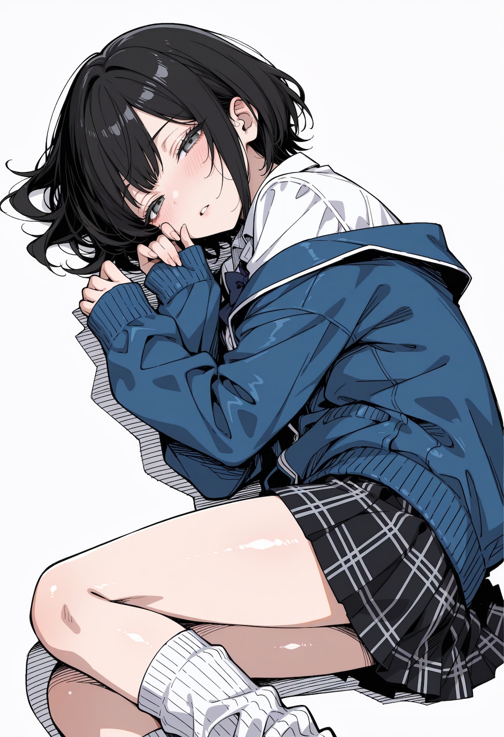 half closed eyes