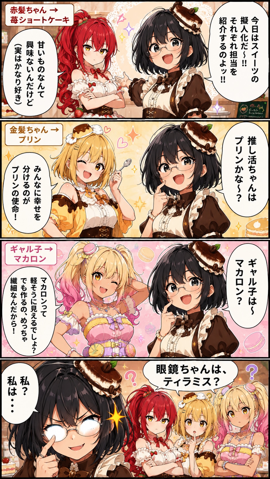 スイーツの擬人化 | の人気AIイラスト・グラビア