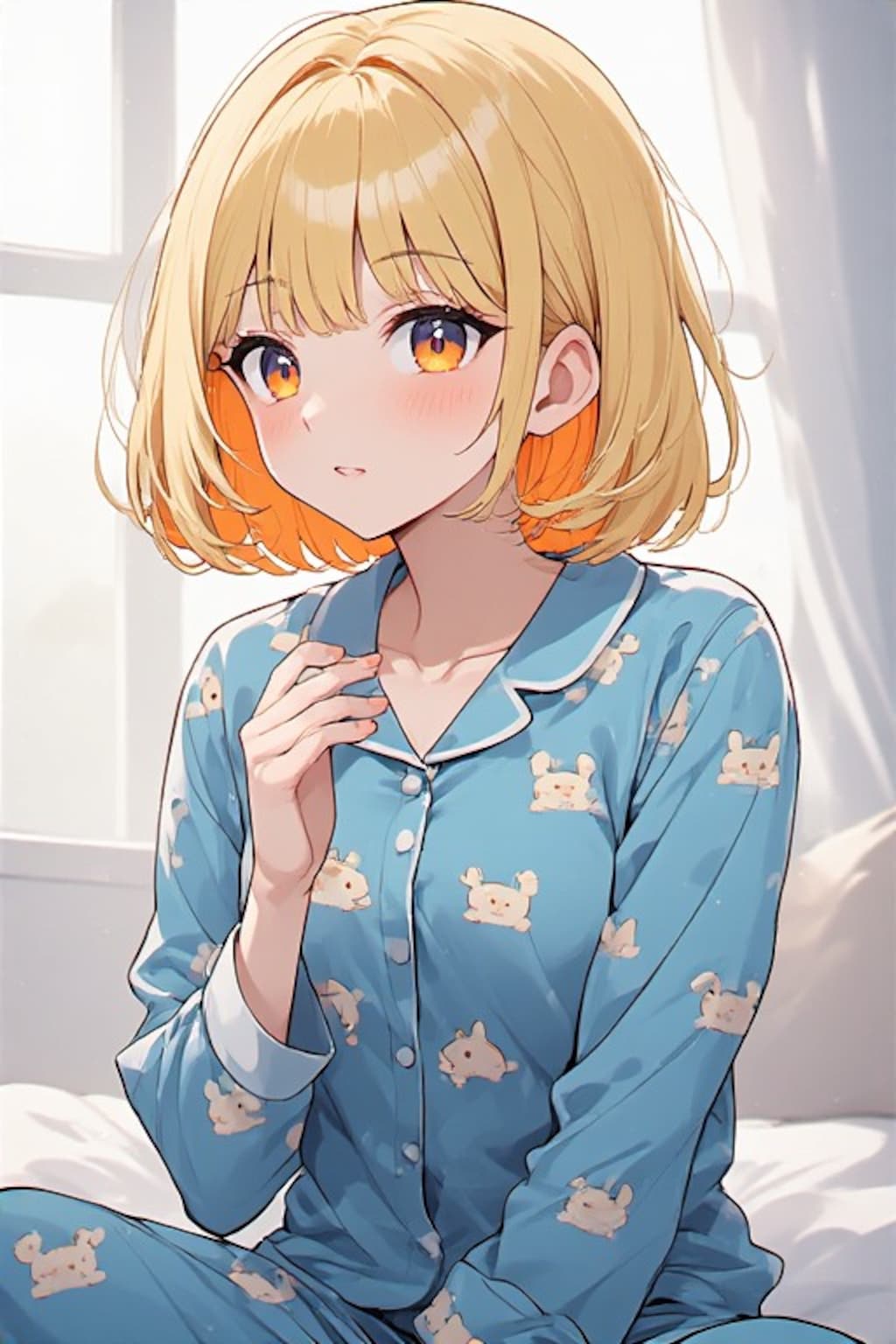 金髪ちゃん謎柄パジャマ