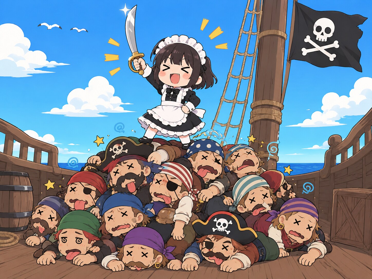 海賊退治のメイドさん | の人気AIイラスト・グラビア