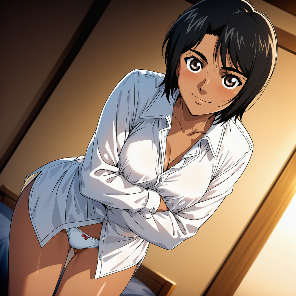青島優子_白シャツ_SFW