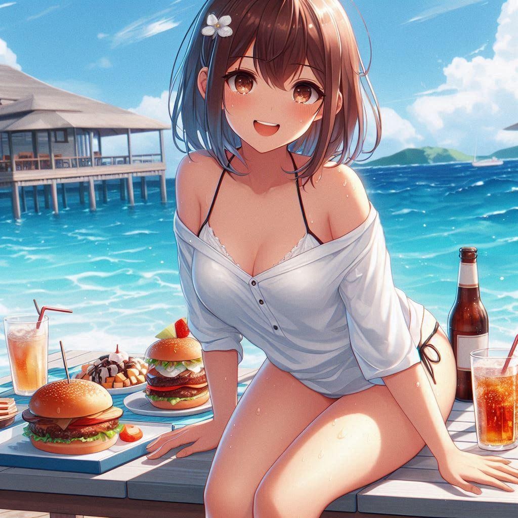 テラスでご飯