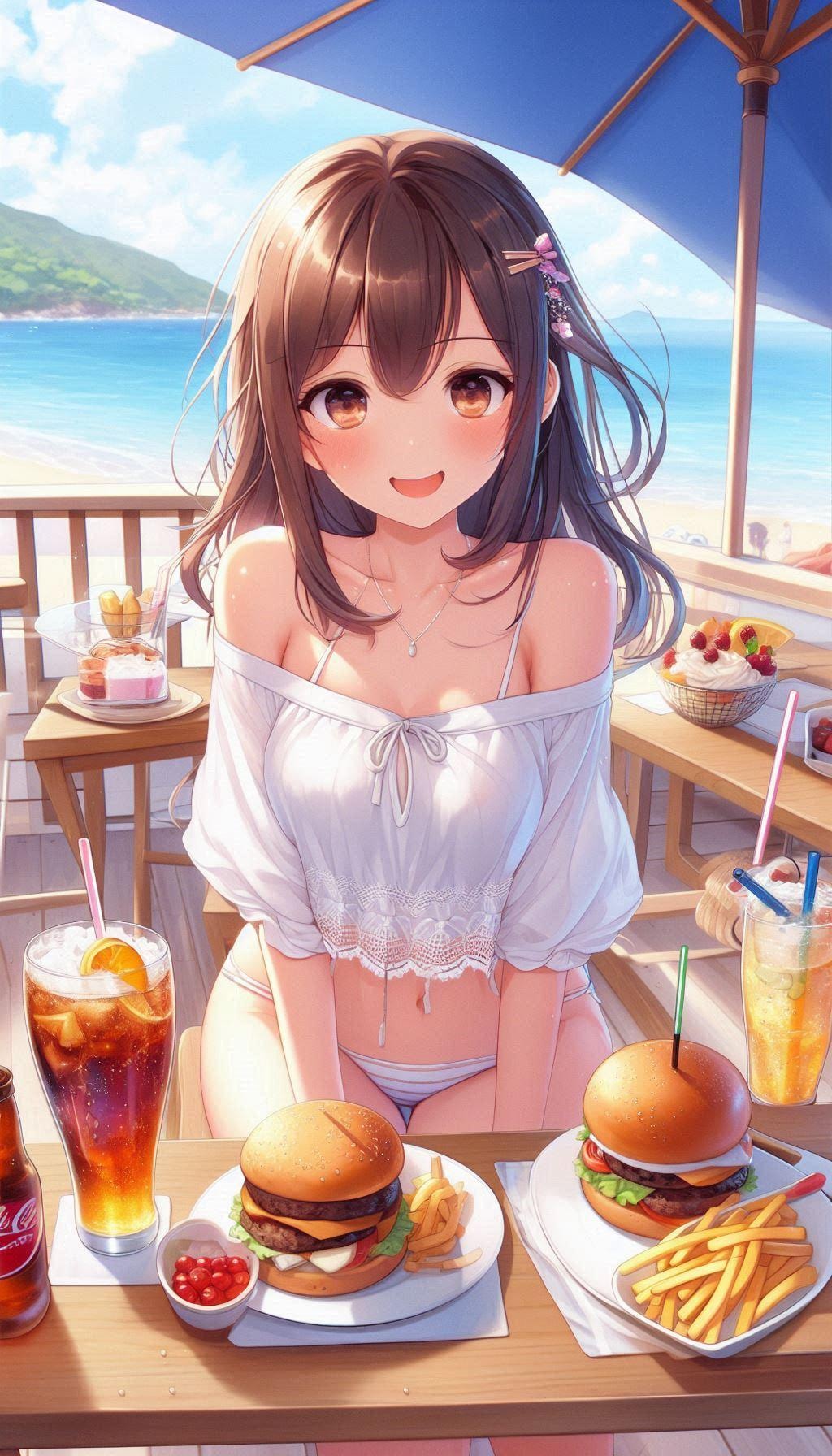 テラスでご飯