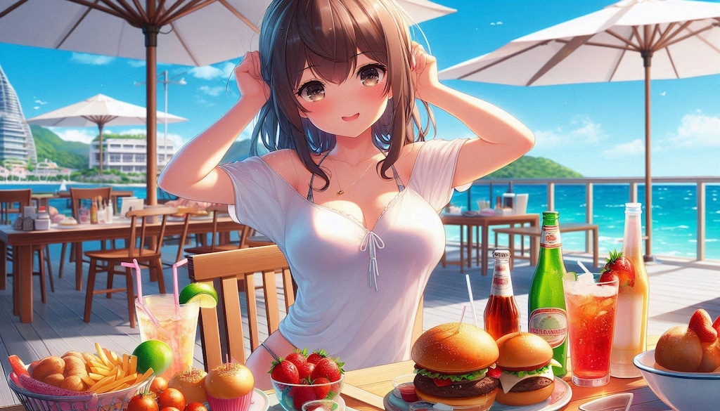 テラスでご飯