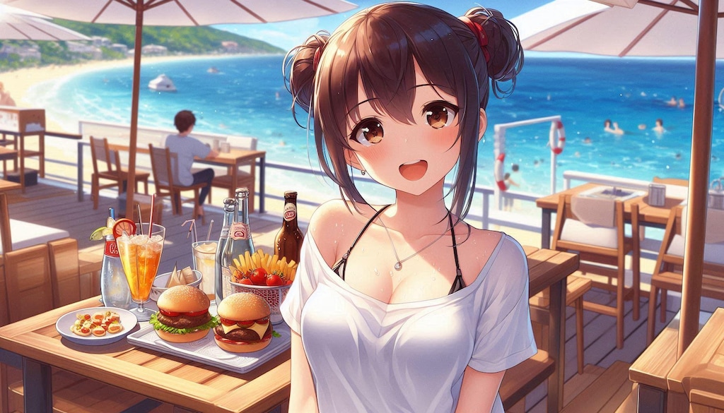 テラスでご飯