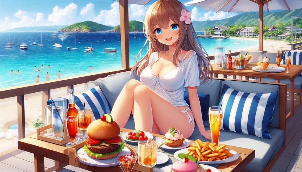 テラスでご飯