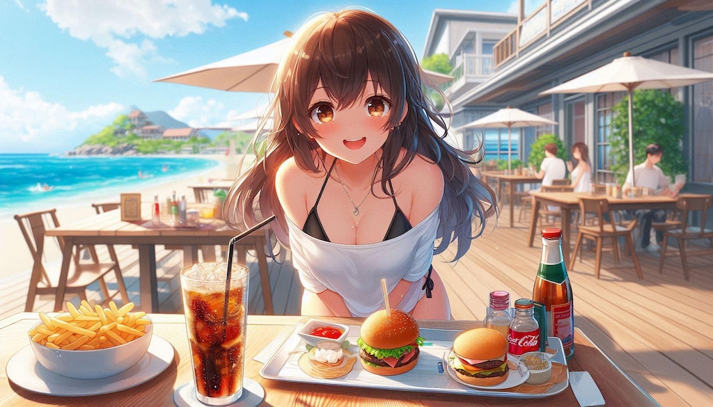 テラスでご飯