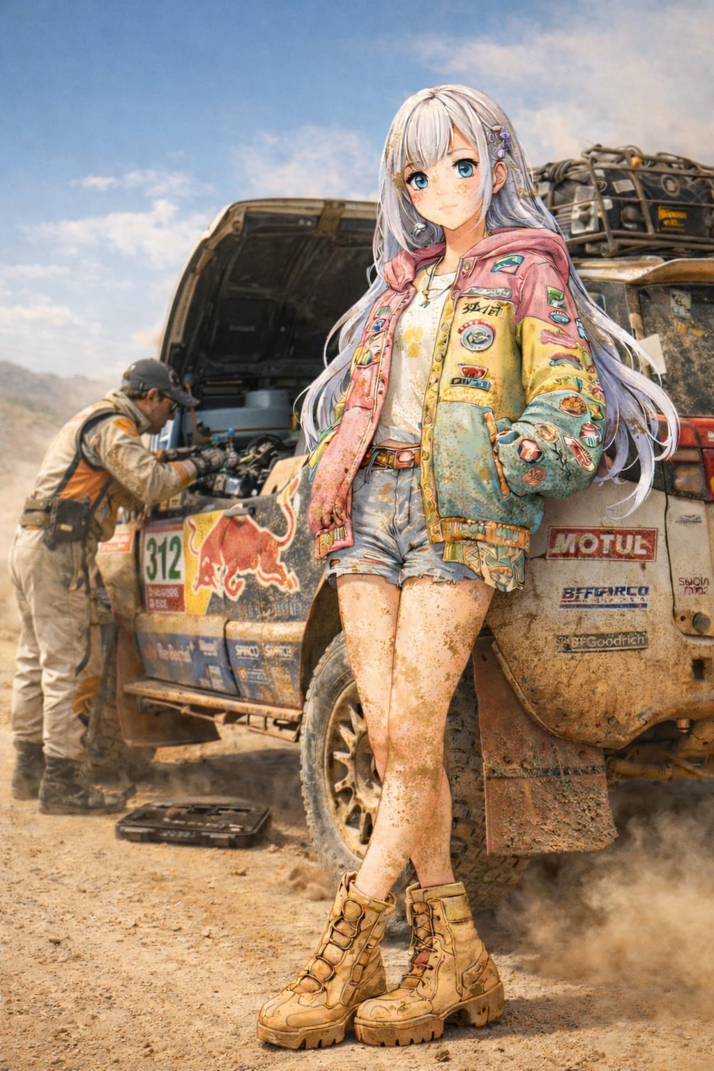 砂塵のサービスストップ ― Dakar Rally | の人気AIイラスト・グラビア