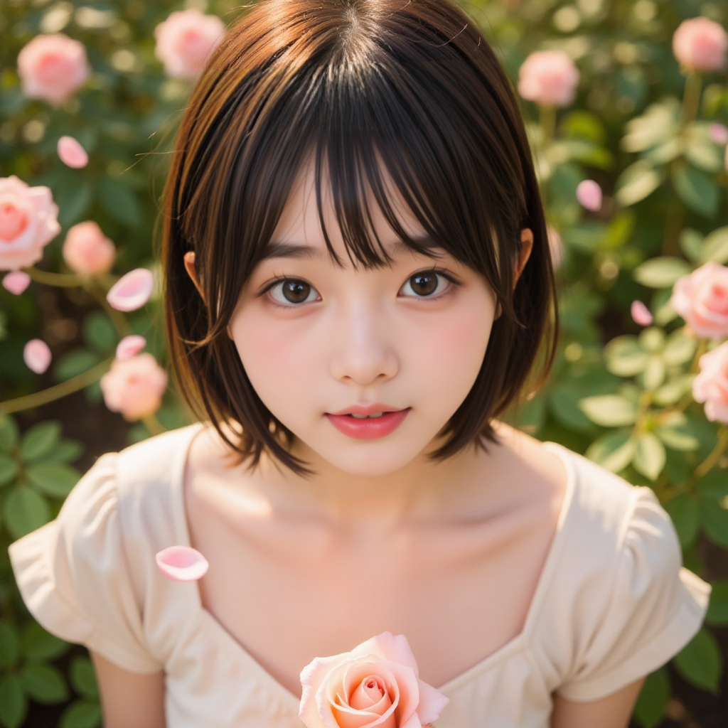 上目使いの女の子