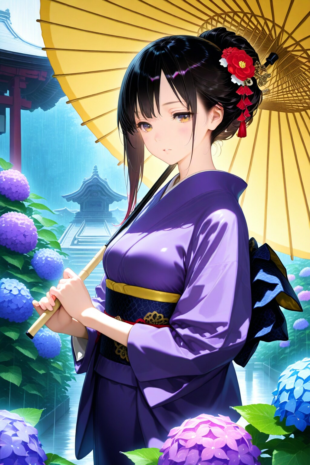 雨の日の紫陽花