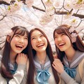 お花見JK 5枚目