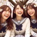 お花見JK 6枚目