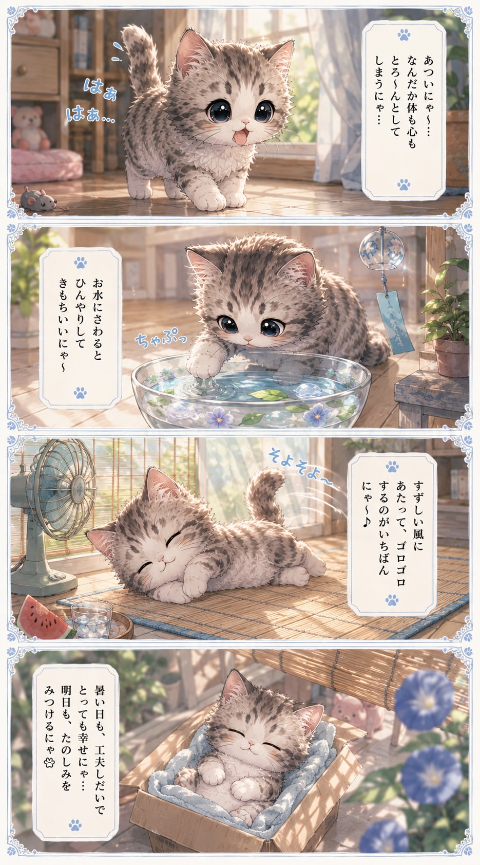 夏のねこさま