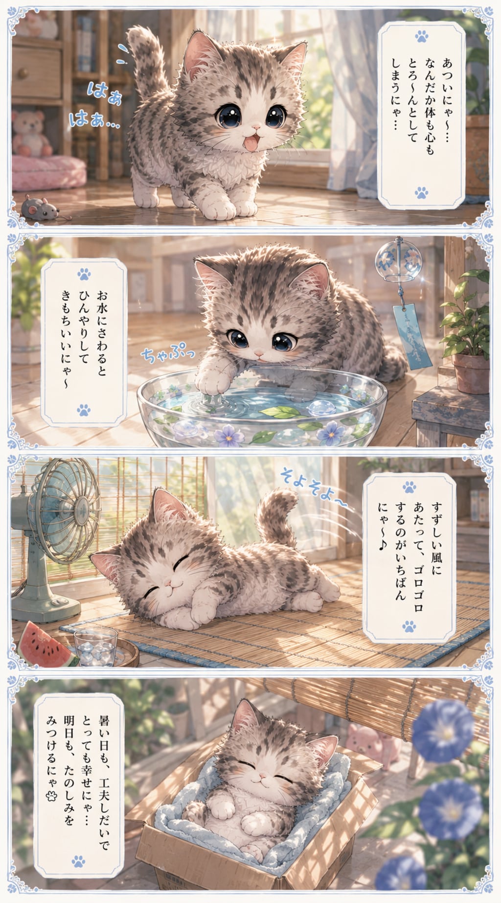夏のねこさま