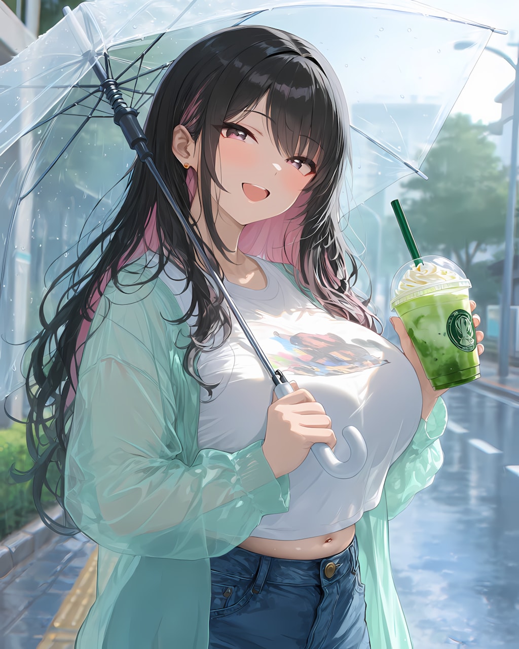 ☔雨の朝も野菜スッキリ！元気全開Y2Kショートパンツスタイル🥬