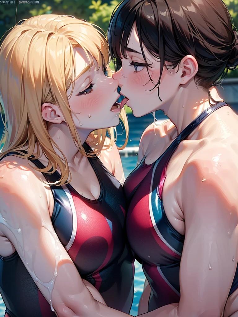 百合競泳少女