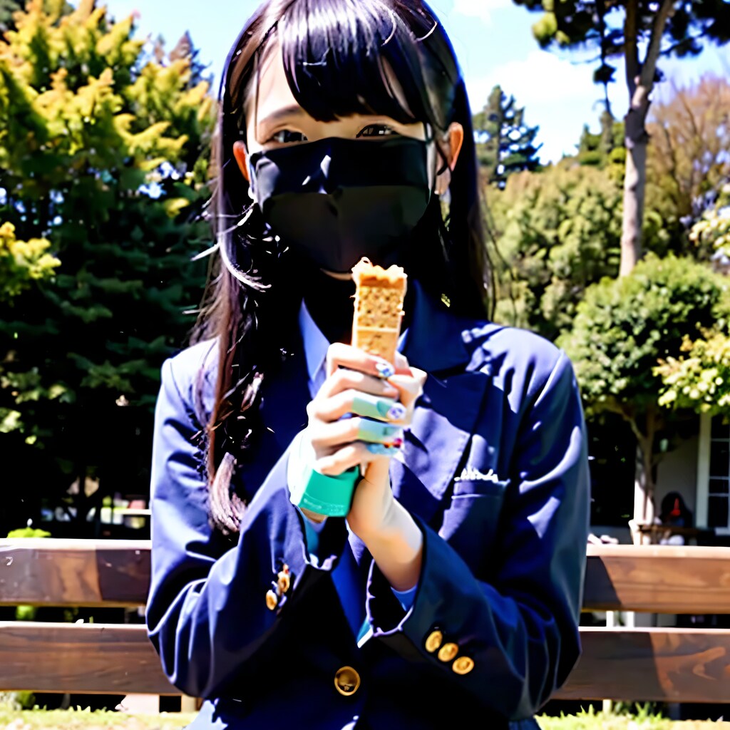 黒髪ロングでブレザーの美女２２