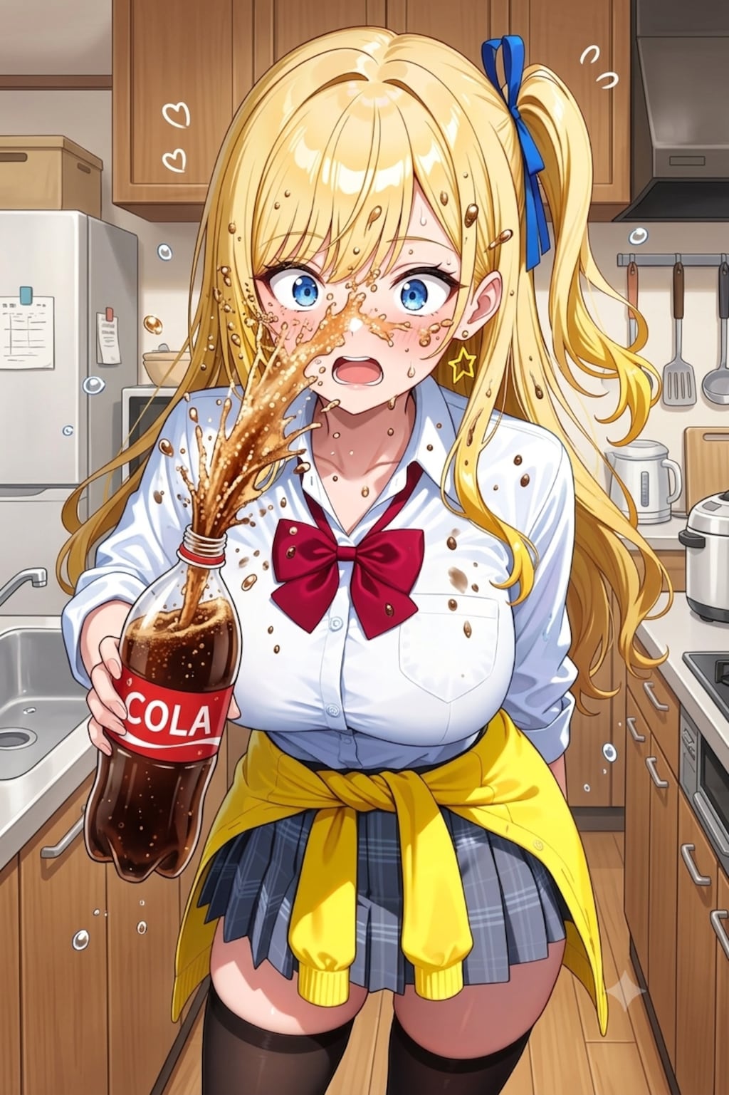 コーラを被るナミちゃん