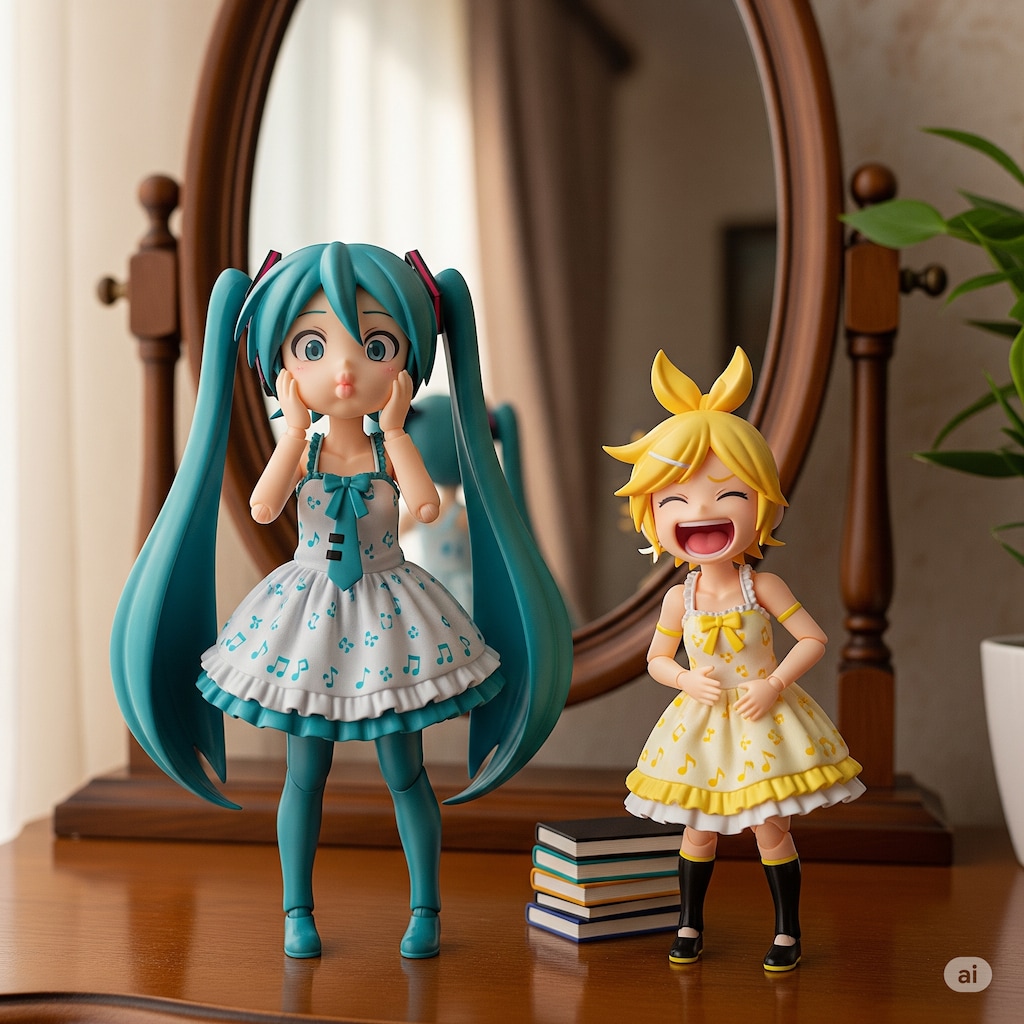 ミクちゃん! にらめっこしましょ(^x^)ｱｯﾌﾟｯﾌﾟｯ