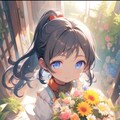 お花屋さんの看板娘な小さな女の子 2枚目