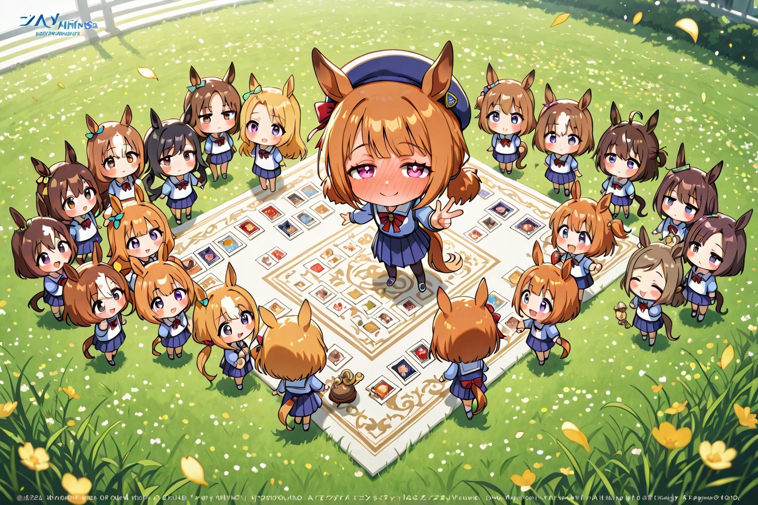 ちくわ_「うぉ-！」、トレカをコンプリートしたらしい、ウマちびちゃん達♪-。 | の人気AIイラスト・グラビア