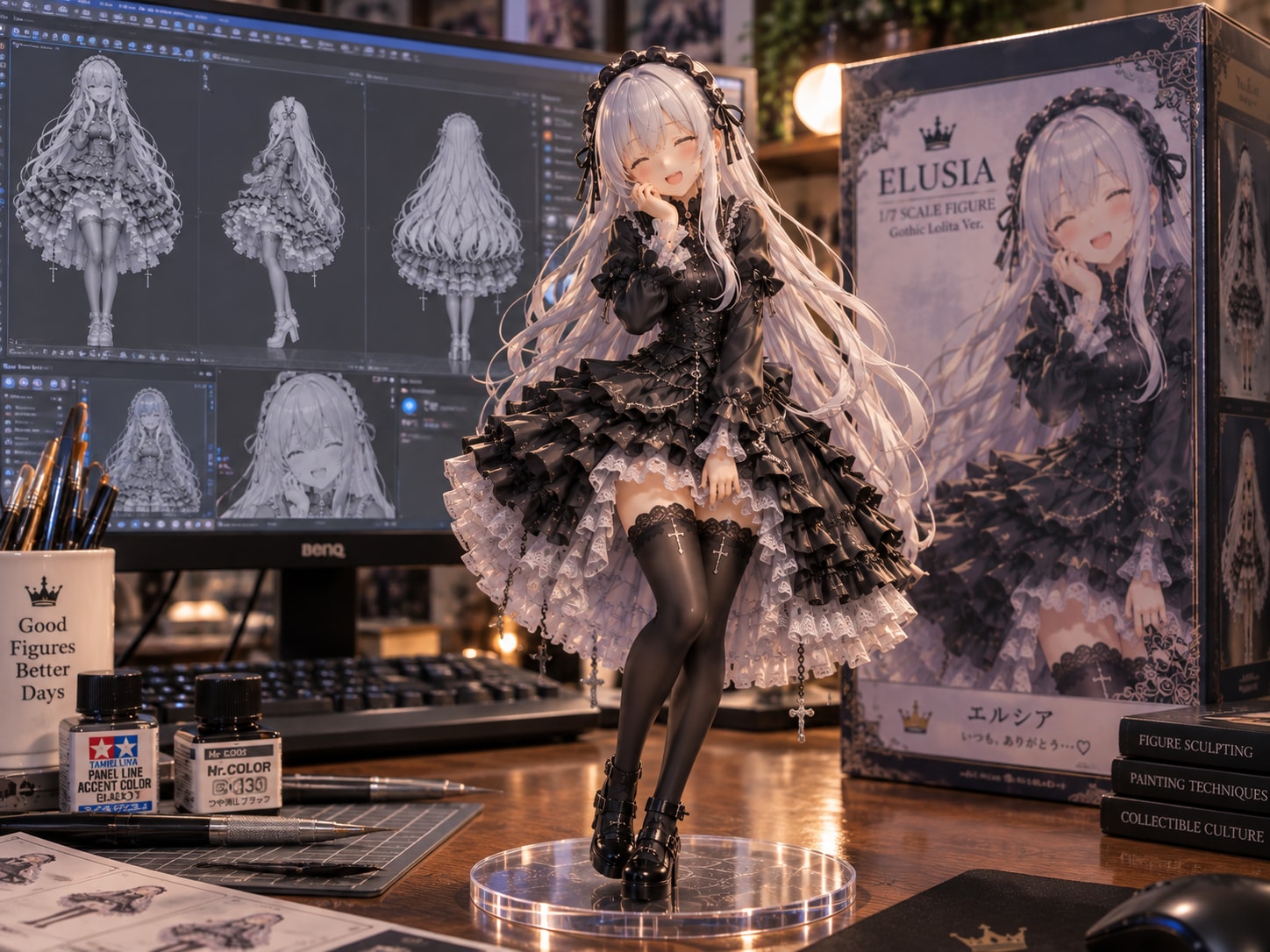 エルシア、1/7スケールであなたの机へ | の人気AIイラスト・グラビア