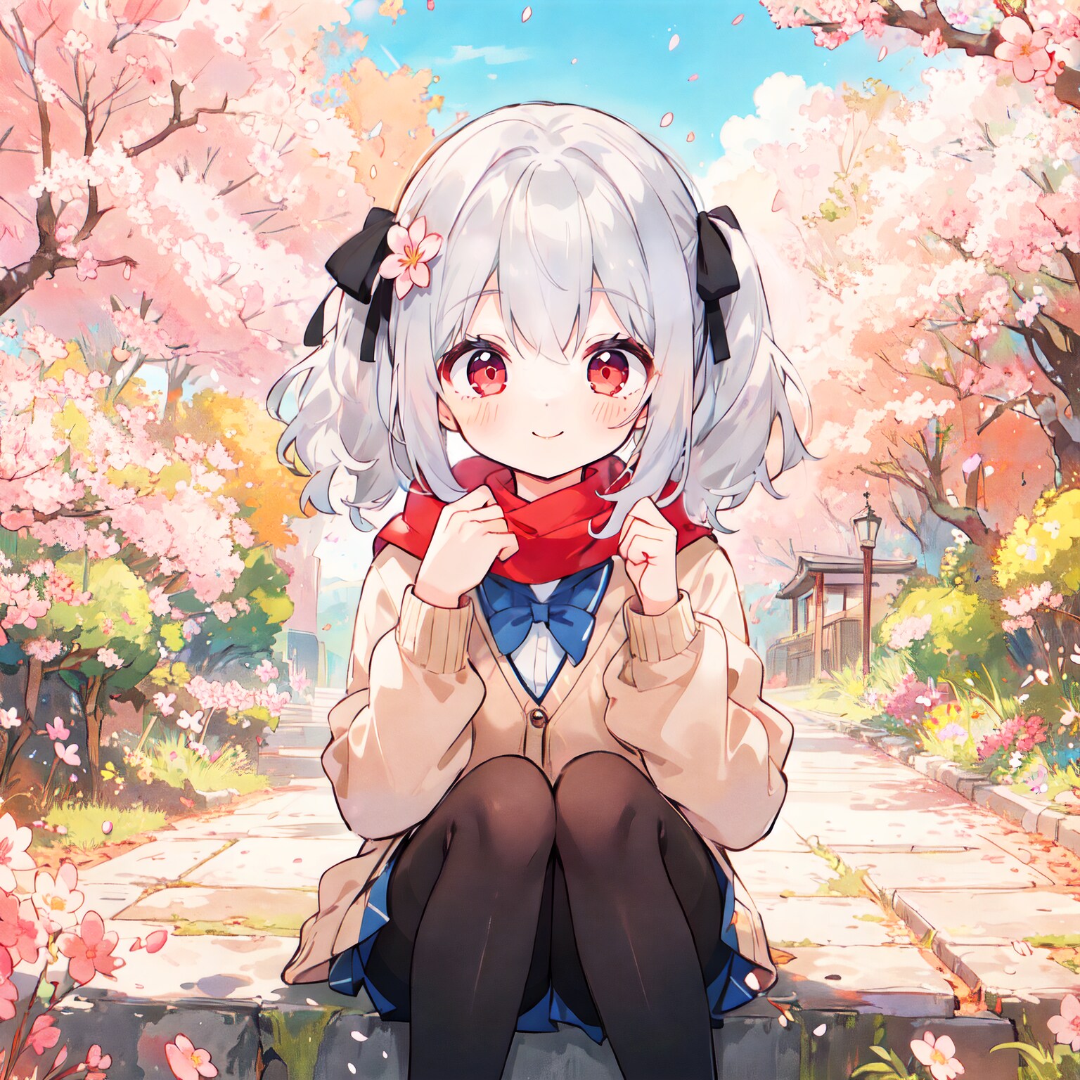 銀髪ツインテちゃん
