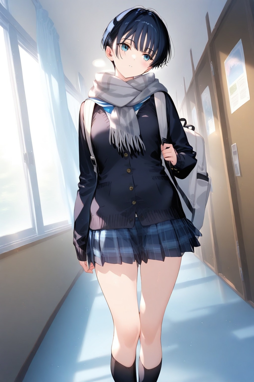 校内移動のうちの子詩子 | の人気AIイラスト・グラビア