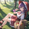 道草をする赤ずきん 2枚目