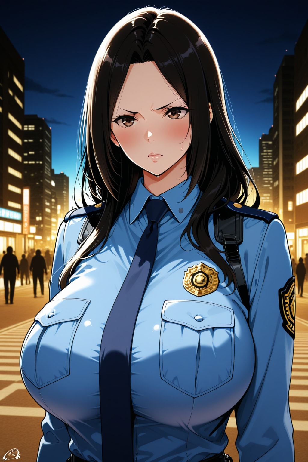 怒ってる婦警さん