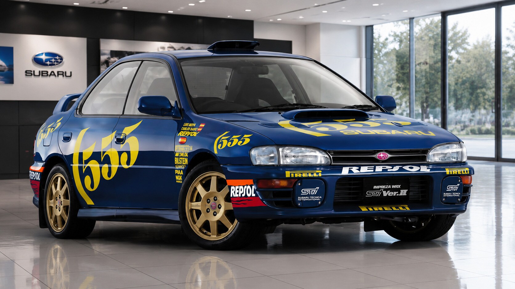 スバルインプレッサWRX STI バージョンⅡ555 限定車 | の人気AIイラスト・グラビア