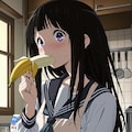 バナナをつまみ食いする千反田える 3枚目