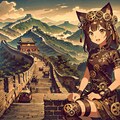 中国旅行～CHICHI-PUI TRAVEL～【Steampunk×ケモミミ】 2枚目