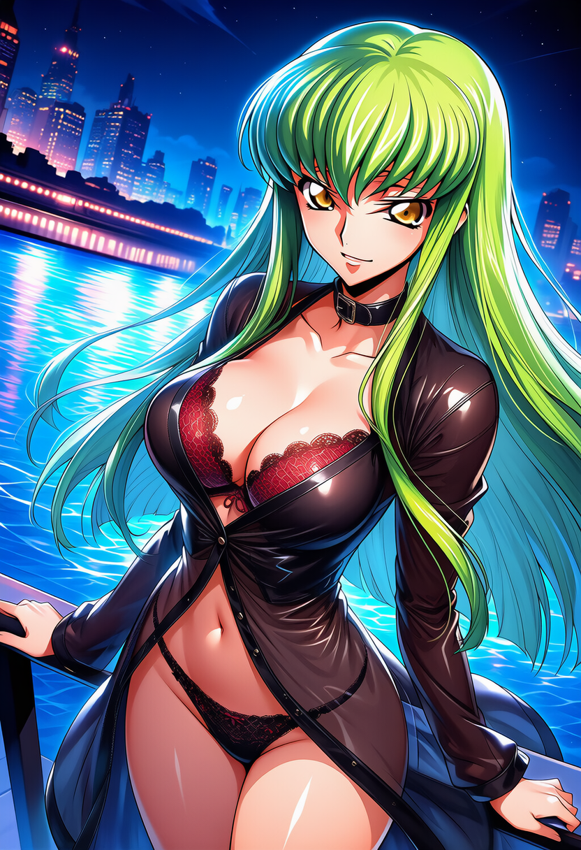 港灯りの夜風に溶ける余熱 — Harbor Lights, Velvet Desire